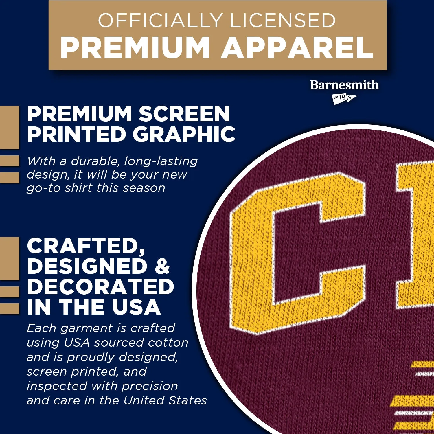 Central Michigan University Spirit T-Shirt (Maroon) sold by Barnesmith product image thumbnail 4