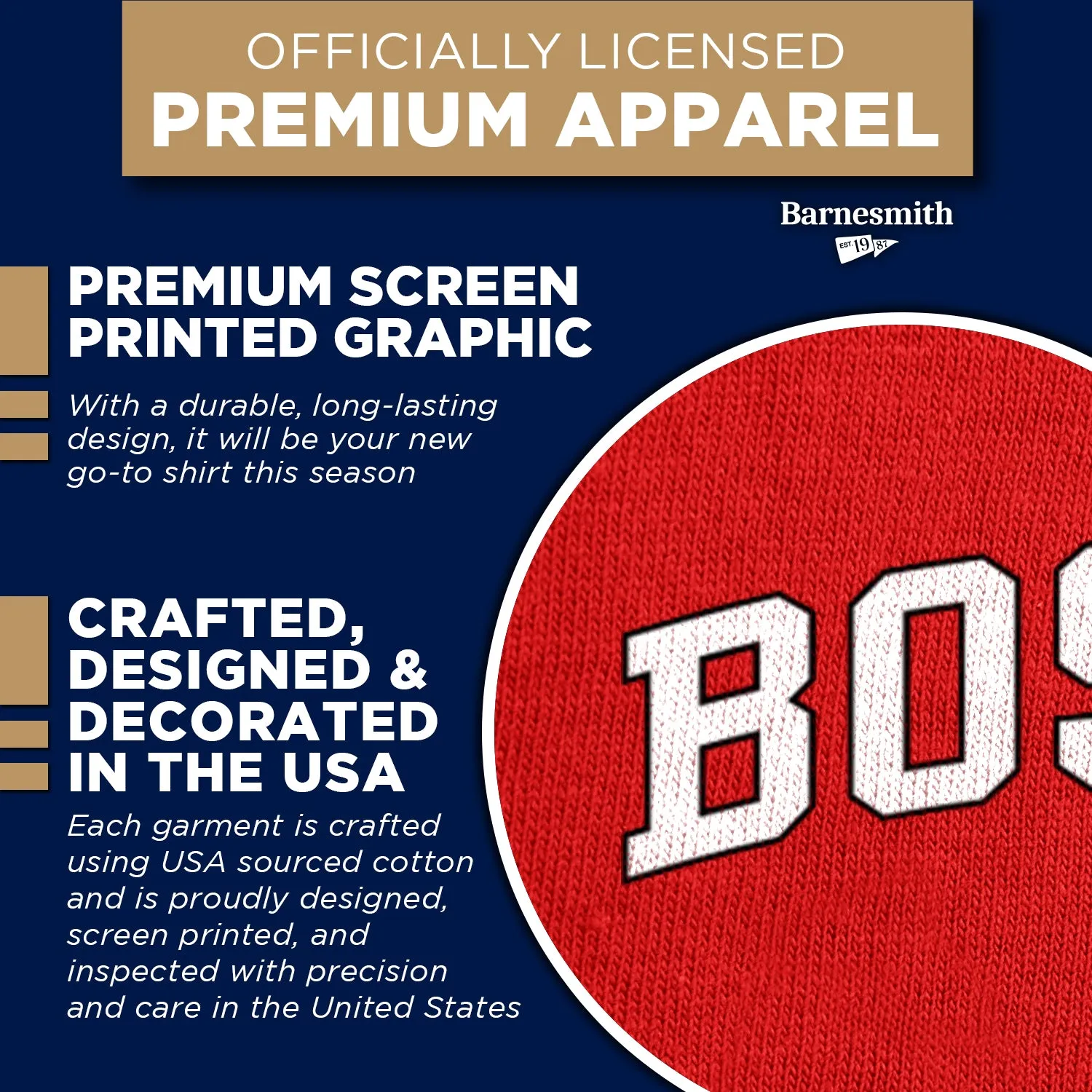 Boston University Spirit T-Shirt (Red) sold by Barnesmith product image thumbnail 4