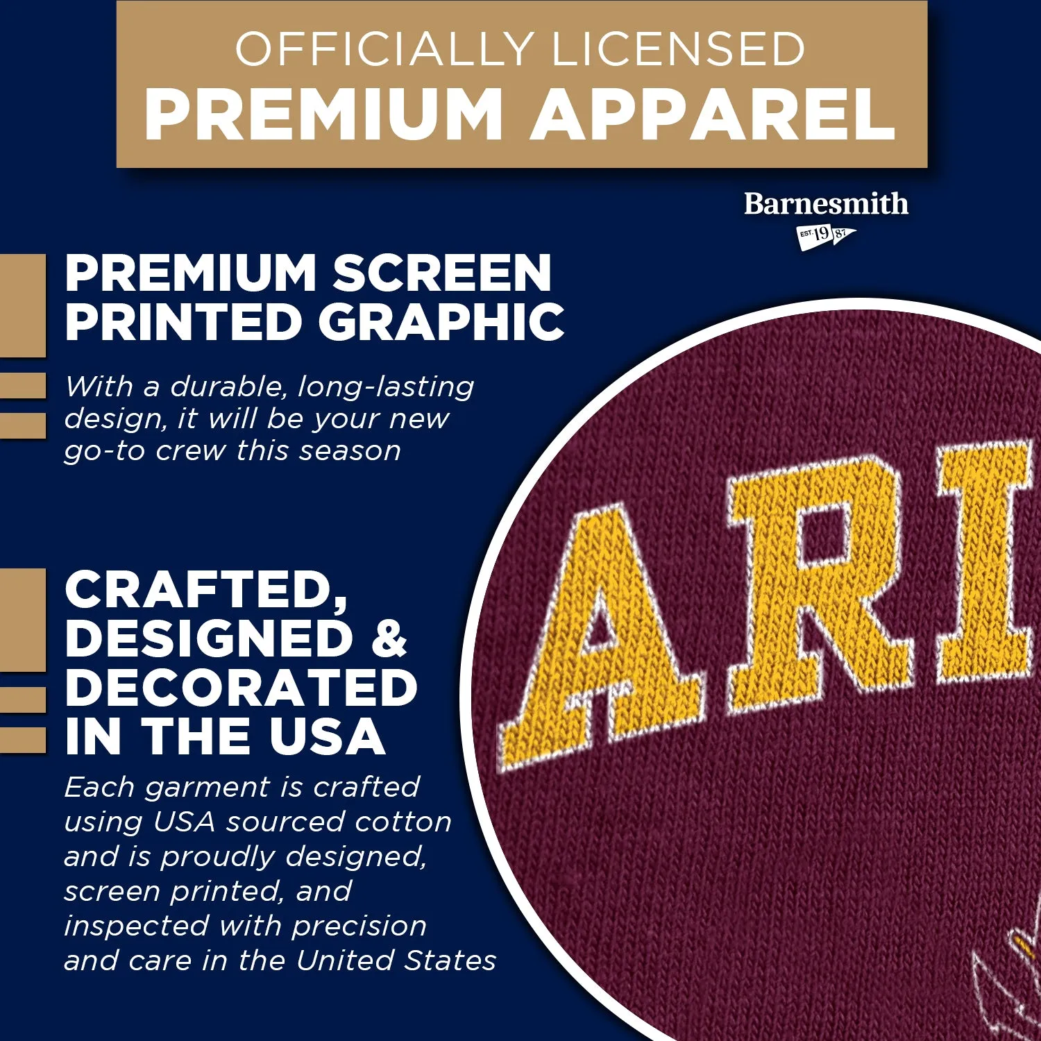 Arizona State University Spirit Sweatshirt (Maroon) sold by Barnesmith product image thumbnail 4