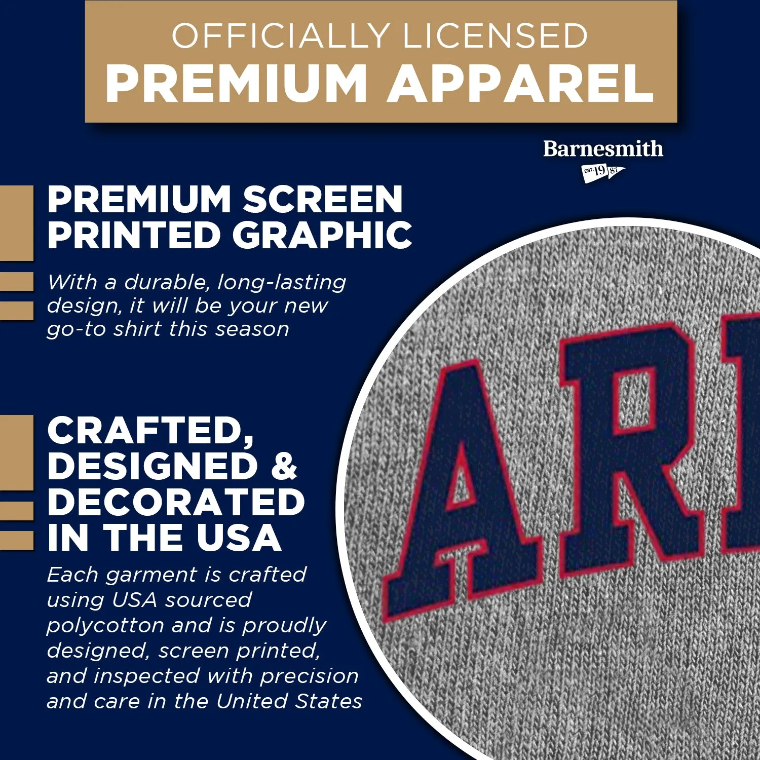 University of Arizona Spirit T-Shirt (Charcoal Grey) sold by Barnesmith product image thumbnail 4