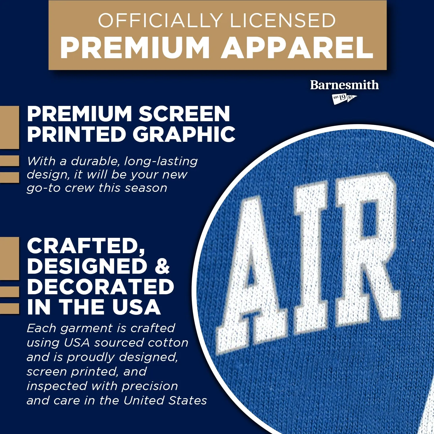 Air Force Spirit Sweatshirt (Royal Blue) sold by Barnesmith product image thumbnail 4
