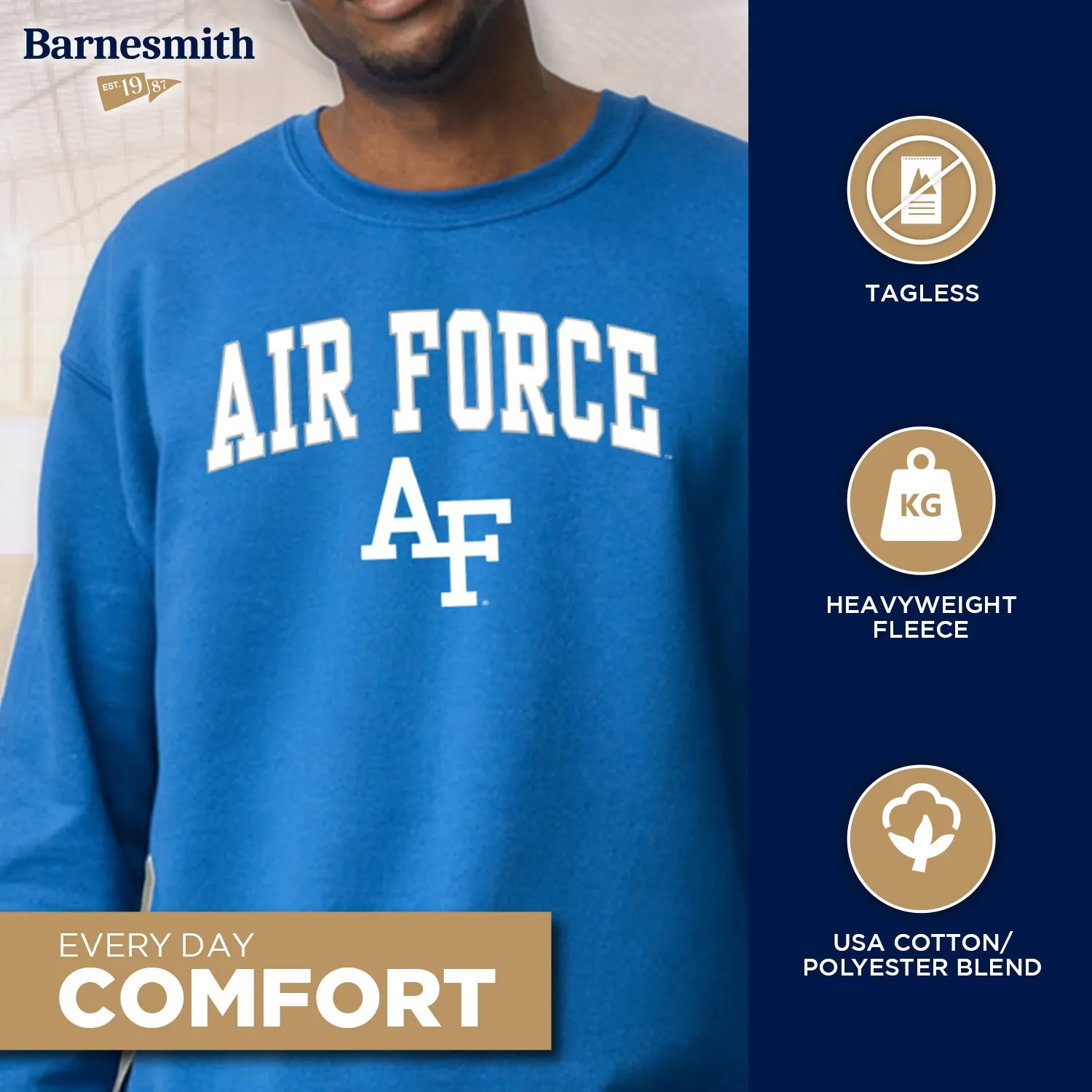 Air Force Spirit Sweatshirt (Royal Blue) sold by Barnesmith product image thumbnail 3