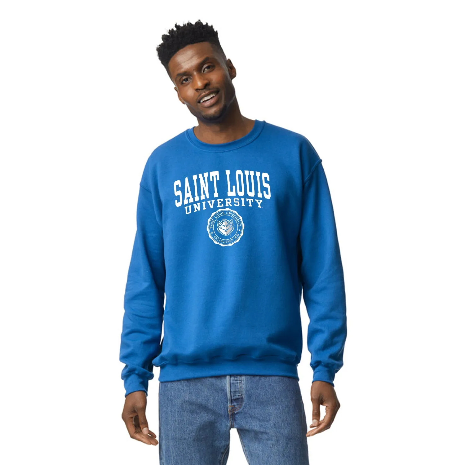 Saint Louis University Heritage Sweatshirt (Royal Blue) sold by Barnesmith product image thumbnail 2