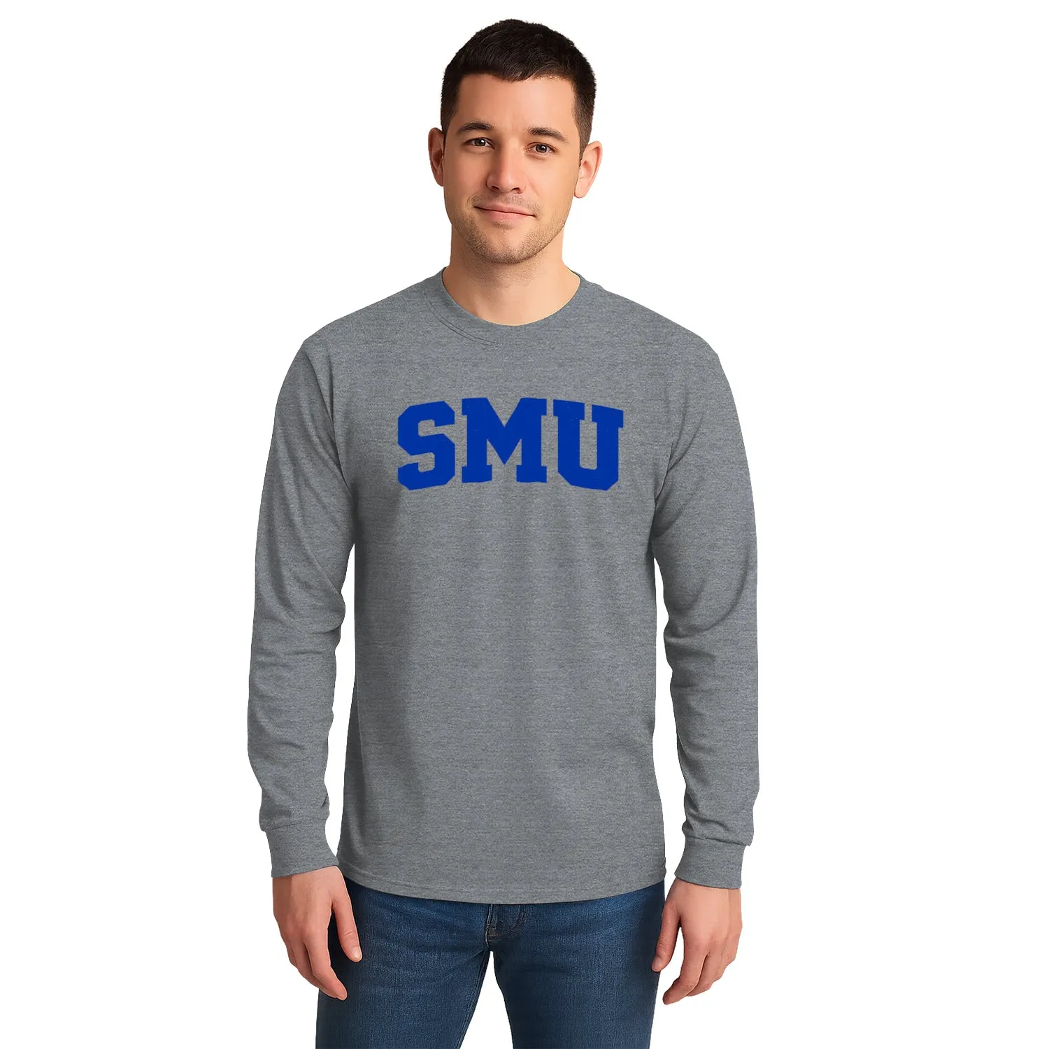 Southern Methodist University Classic Long Sleeve T-Shirt (Charcoal Grey) sold by Barnesmith product image thumbnail 2
