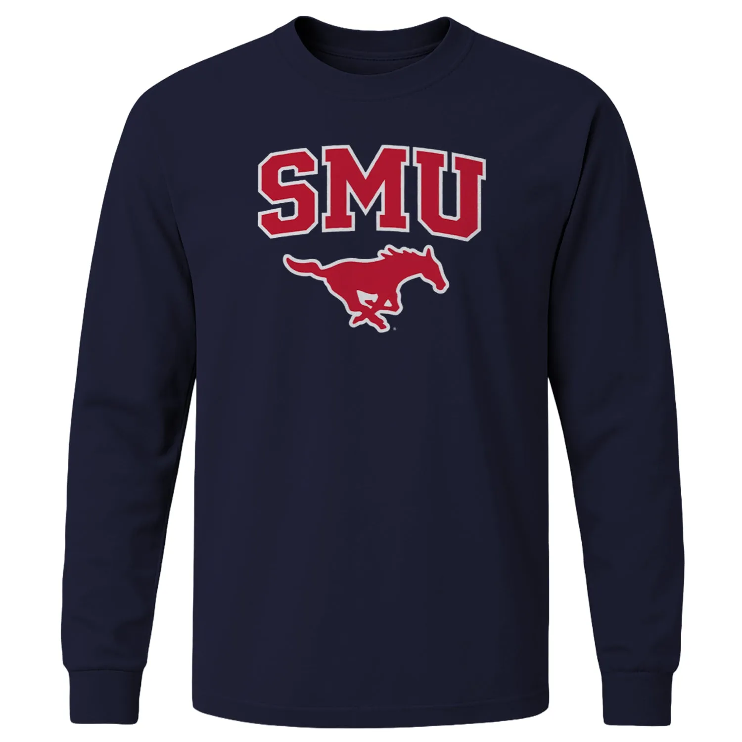 Southern Methodist University Heritage Long Sleeve T-Shirt (Navy) sold by Barnesmith