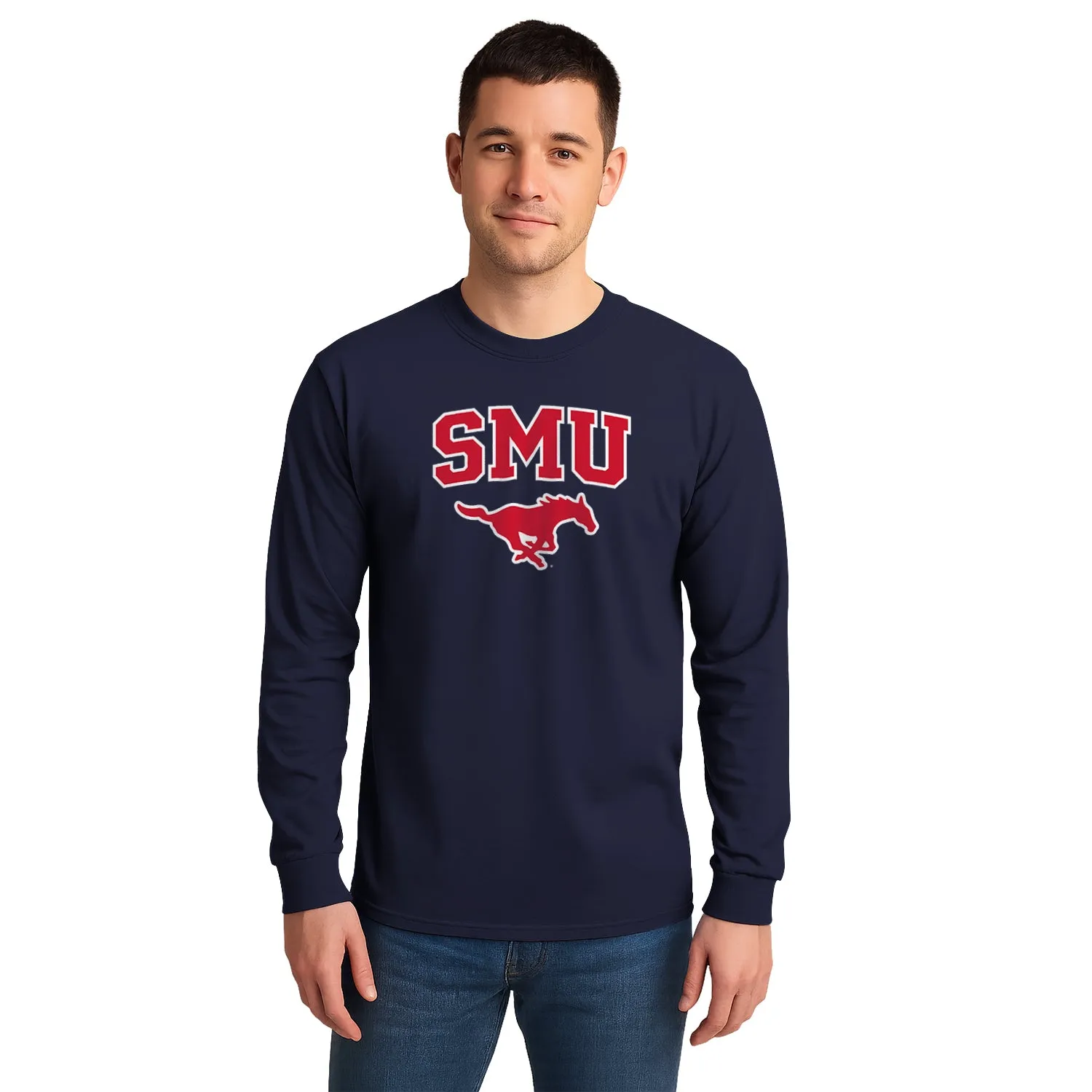 Southern Methodist University Heritage Long Sleeve T-Shirt (Navy) sold by Barnesmith product image thumbnail 2