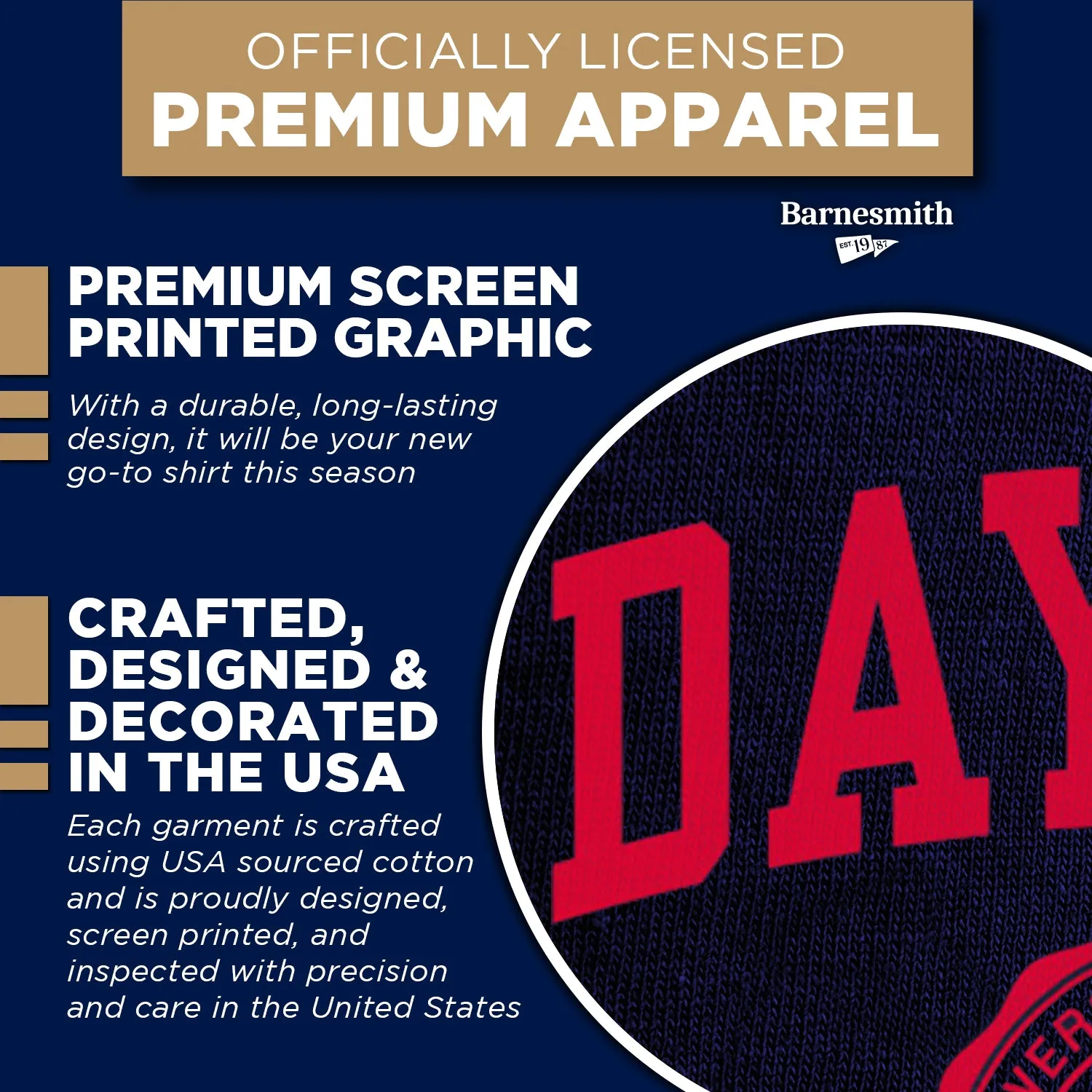 University of Dayton Heritage T-Shirt (Navy) sold by Barnesmith product image thumbnail 4