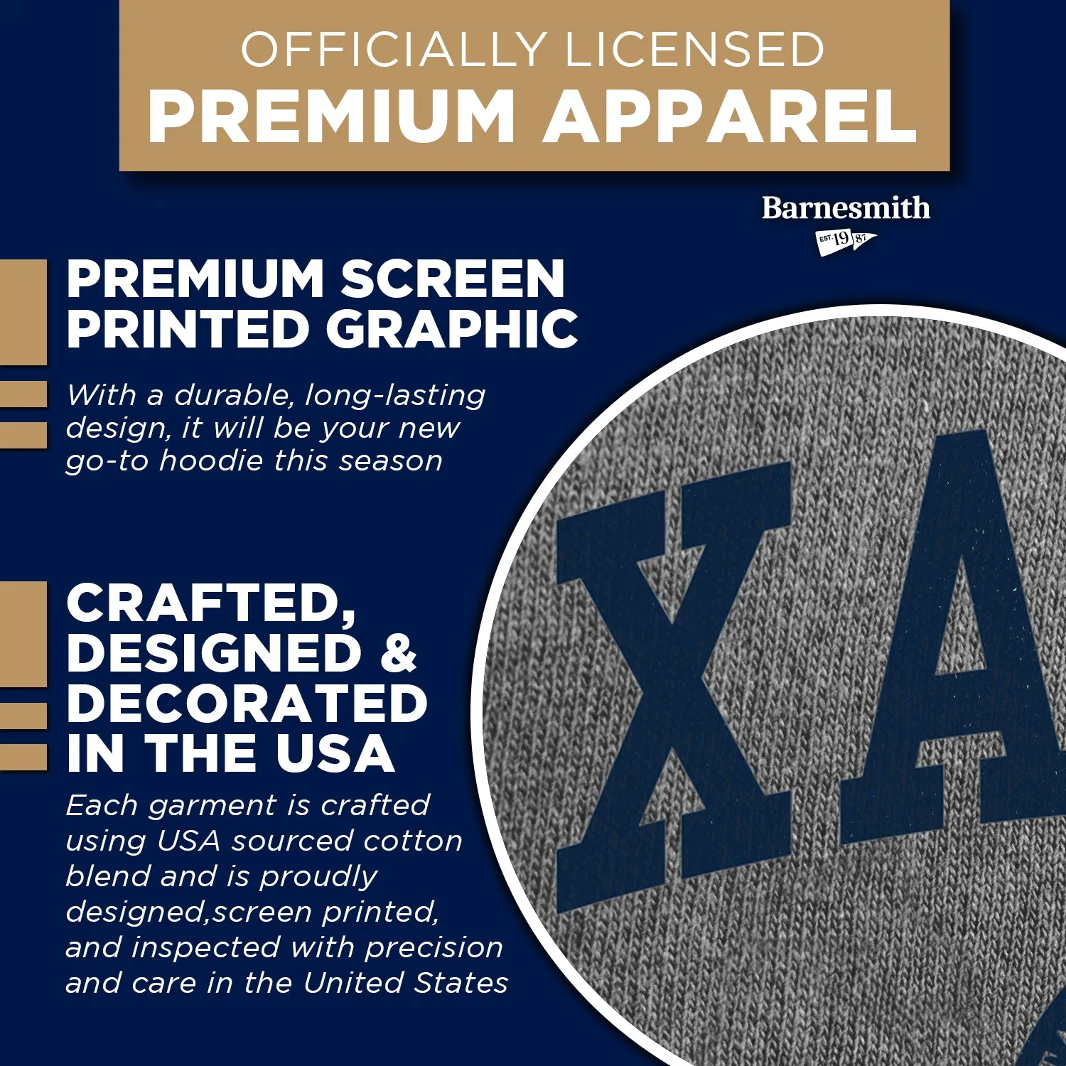 Xavier University Heritage Hooded Sweatshirt (Charcoal Grey) sold by Barnesmith product image thumbnail 4