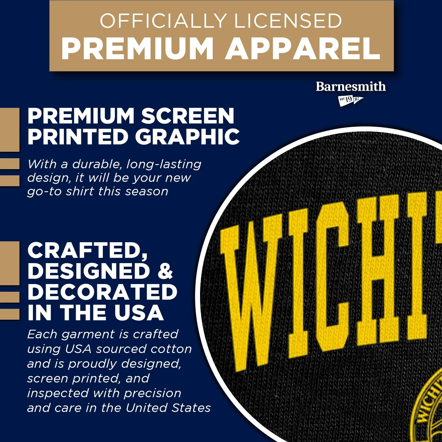 Wichita State University Heritage T-Shirt (Black) sold by Barnesmith product image thumbnail 4