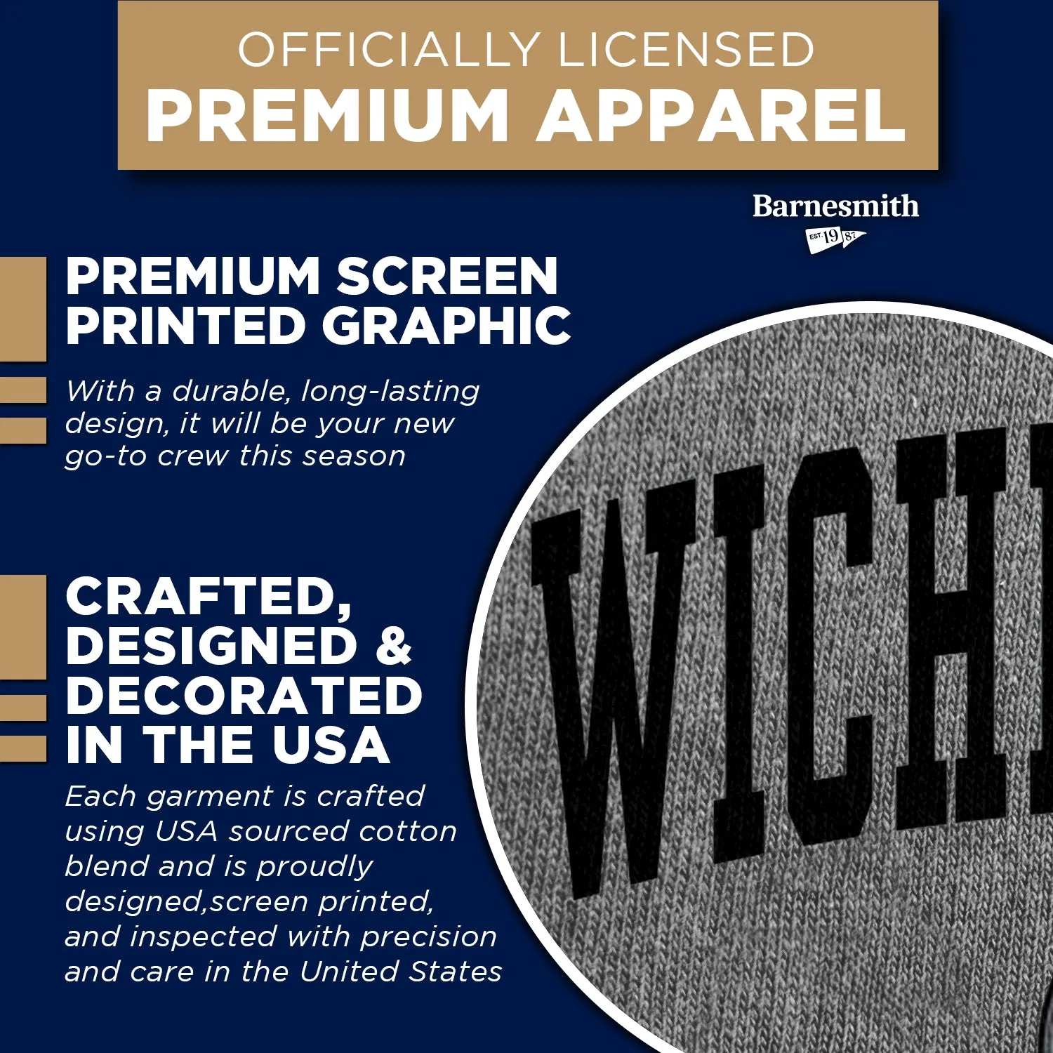 Wichita State University Heritage Sweatshirt (Charcoal Grey) sold by Barnesmith product image thumbnail 4