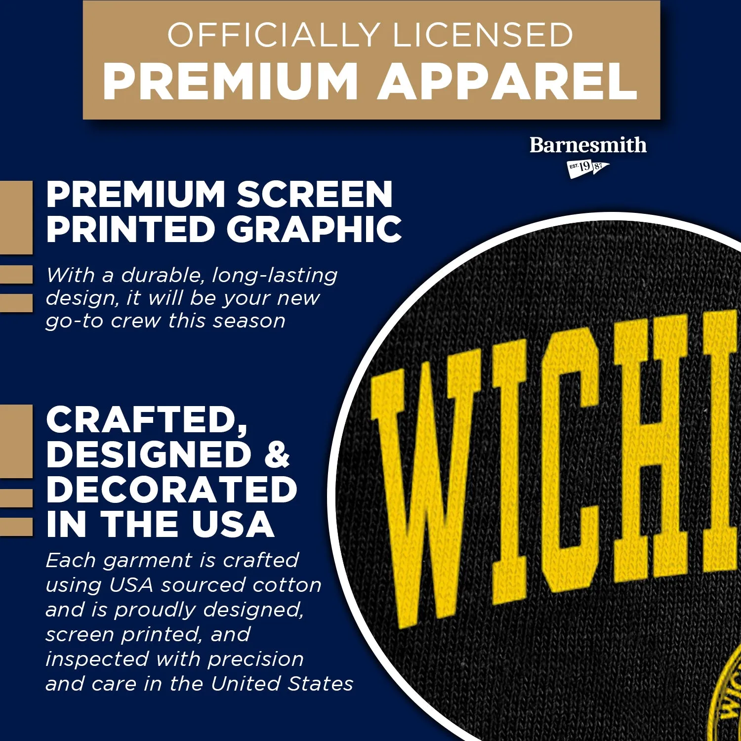 Wichita State University Heritage Sweatshirt (Black) sold by Barnesmith product image thumbnail 4