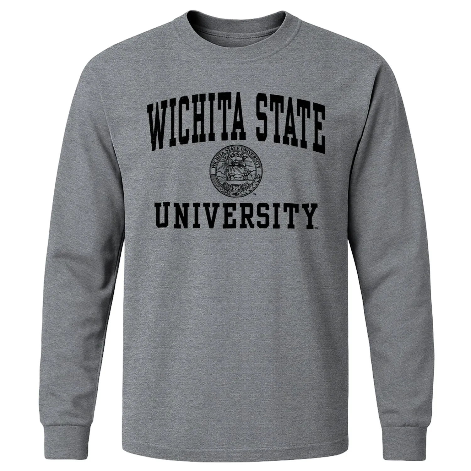 Wichita State University Heritage Long Sleeve T-Shirt (Charcoal Grey) sold by Barnesmith