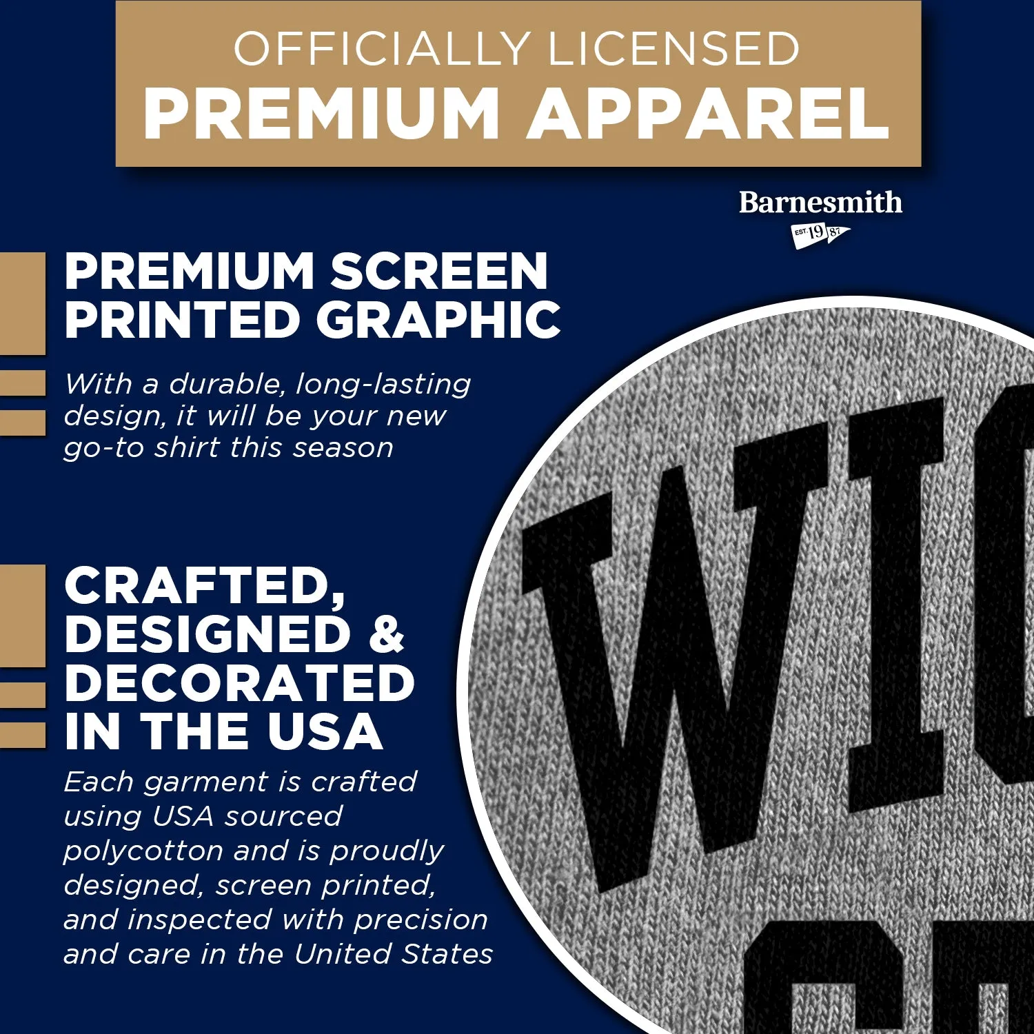 Wichita State University Classic T-Shirt (Charcoal Grey) sold by Barnesmith product image thumbnail 4