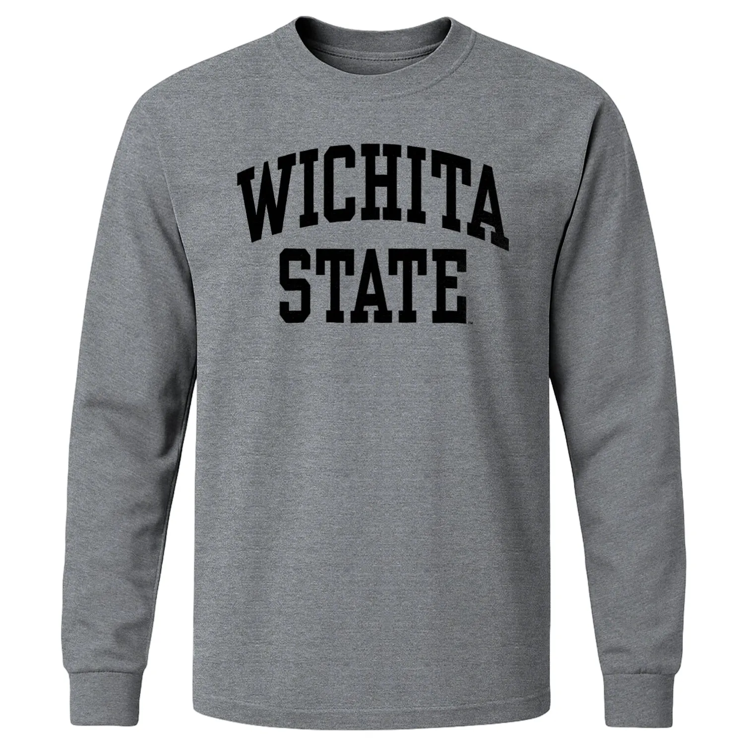 Wichita State University Classic Long Sleeve T-Shirt (Charcoal Grey) sold by Barnesmith