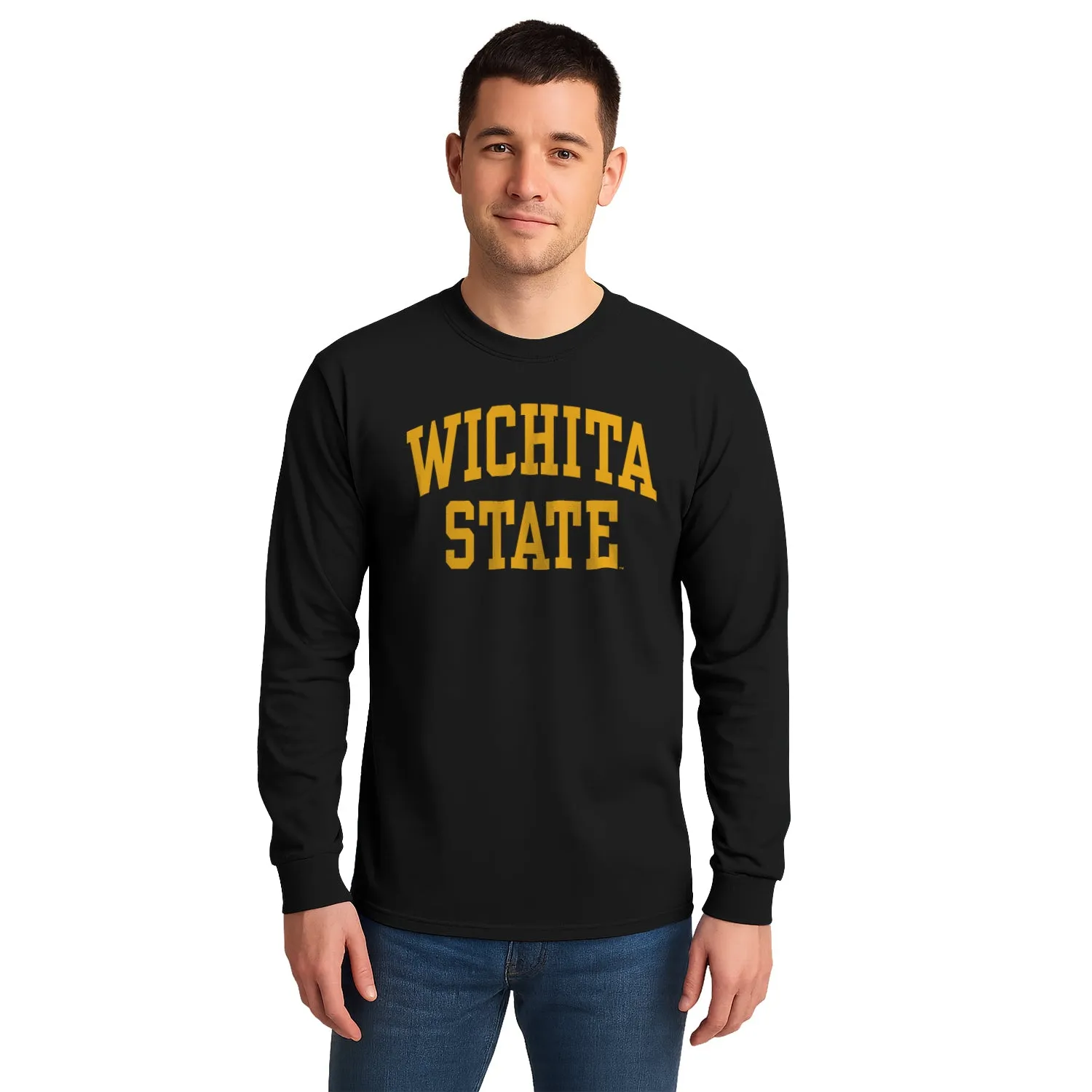 Wichita State University Classic Long Sleeve T-Shirt (Black) sold by Barnesmith product image thumbnail 2