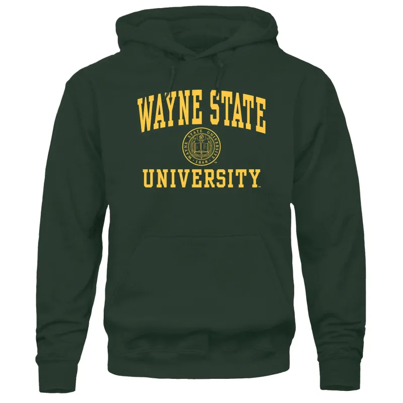 Wayne State University Heritage Hooded Sweatshirt (Hunter Green) sold by Barnesmith