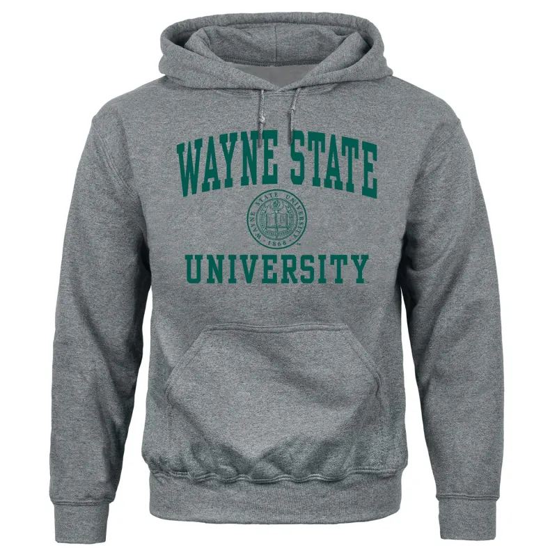 Wayne State University Heritage Hooded Sweatshirt (Charcoal Grey) sold by Barnesmith