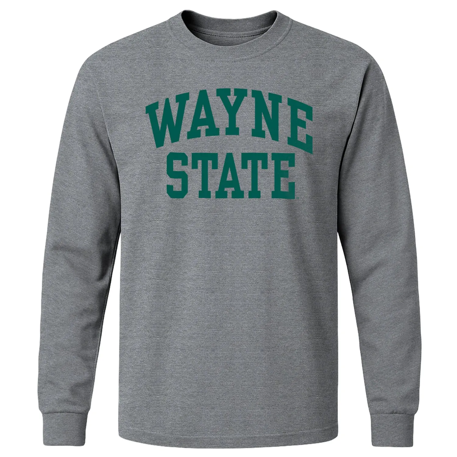 Wayne State University Classic Long Sleeve T-Shirt (Charcoal Grey) sold by Barnesmith