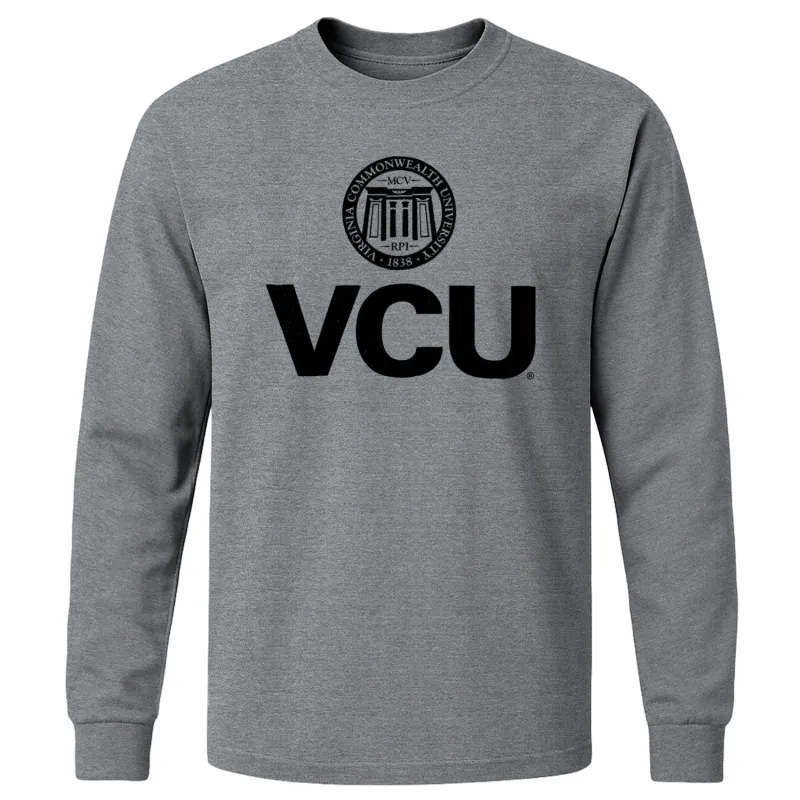 Virginia Commonwealth University Heritage Long Sleeve T-Shirt (Charcoal Grey) sold by Barnesmith