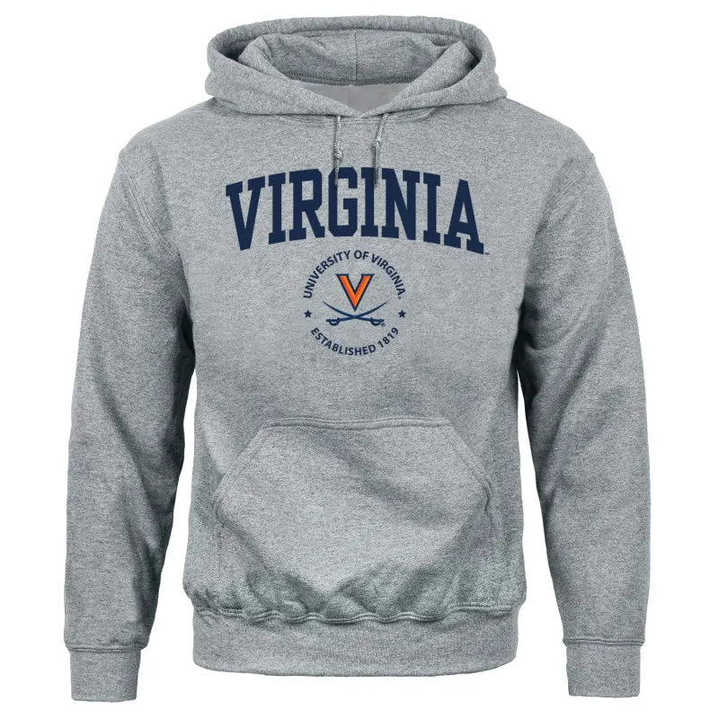 University of Virginia Heritage Hooded Sweatshirt (Charcoal Grey) sold by Barnesmith
