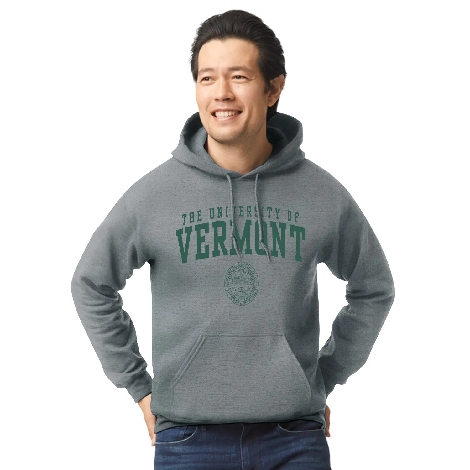University of Vermont Heritage Hooded Sweatshirt (Charcoal Grey) sold by Barnesmith product image thumbnail 2