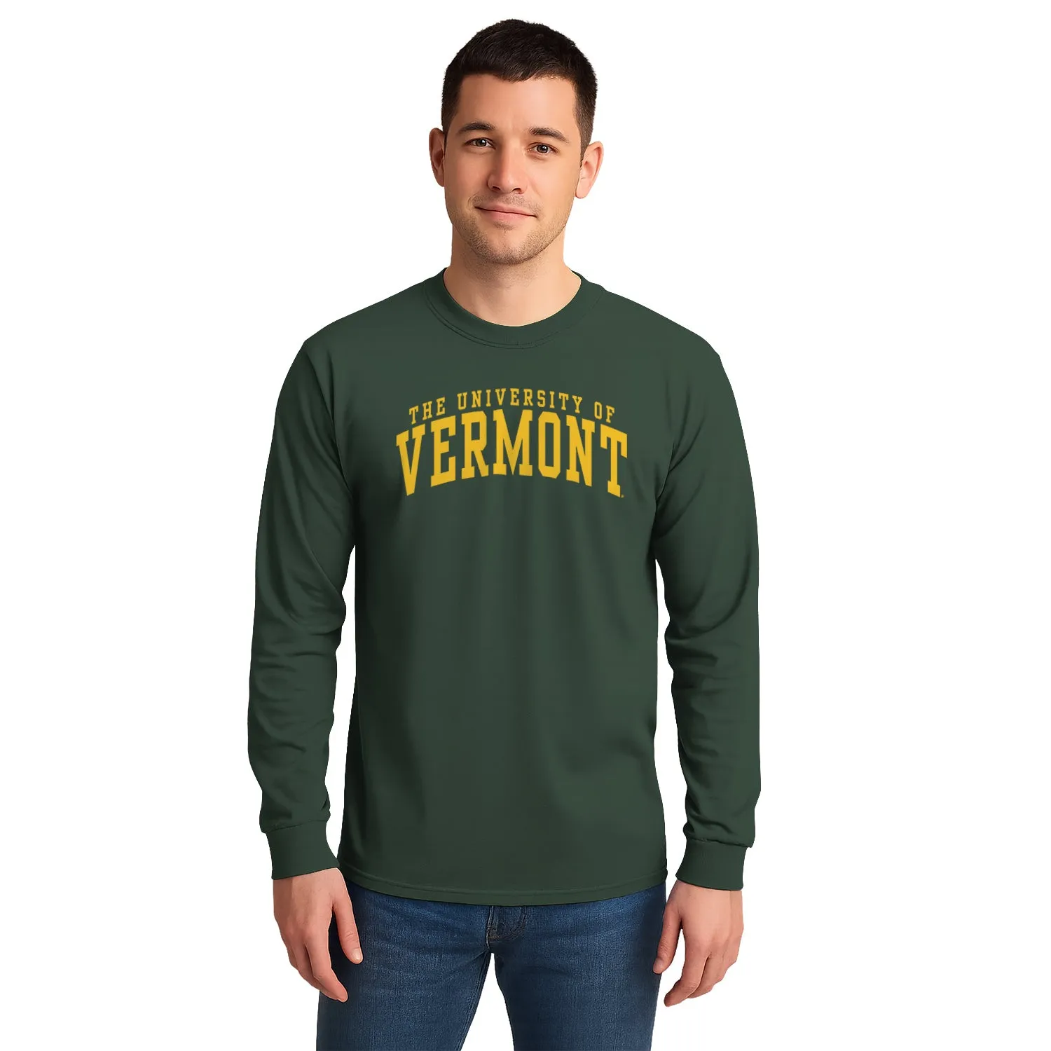 University of Vermont Classic Long Sleeve T-Shirt (Hunter Green) sold by Barnesmith product image thumbnail 2