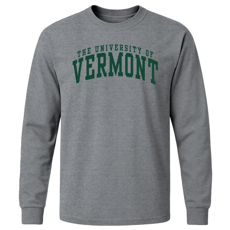University of Vermont Classic Long Sleeve T-Shirt (Charcoal Grey) sold by Barnesmith