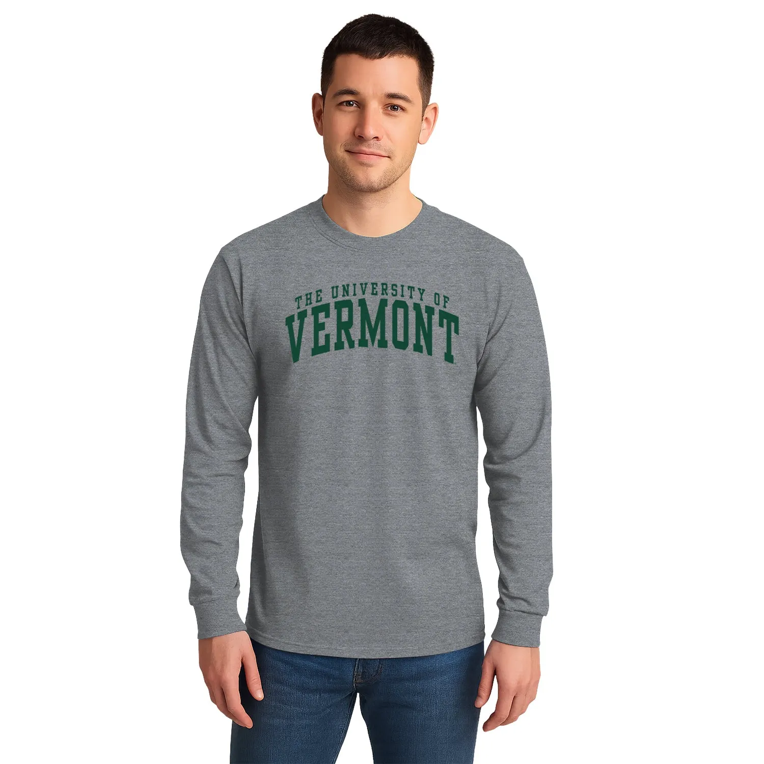 University of Vermont Classic Long Sleeve T-Shirt (Charcoal Grey) sold by Barnesmith product image thumbnail 2