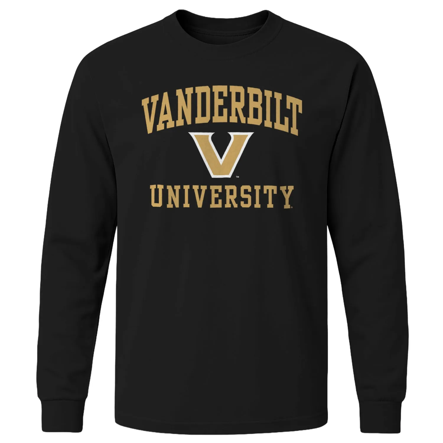 Vanderbilt University Heritage Long Sleeve T-Shirt (Black) sold by Barnesmith