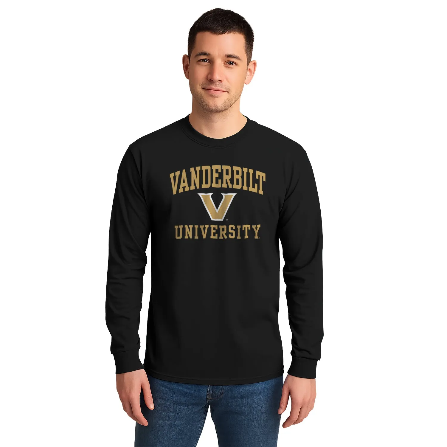 Vanderbilt University Heritage Long Sleeve T-Shirt (Black) sold by Barnesmith product image thumbnail 2