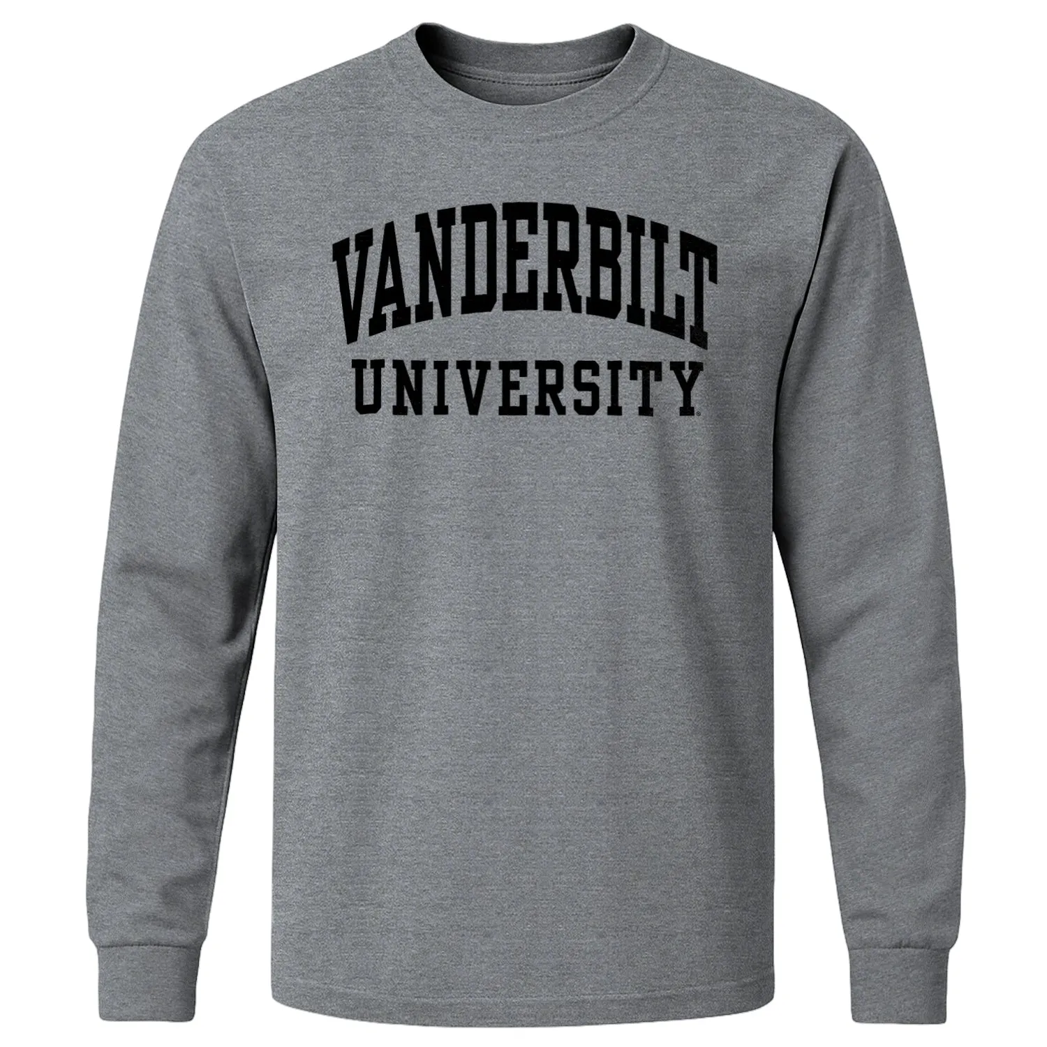 Vanderbilt University Classic Long Sleeve T-Shirt (Charcoal Grey) sold by Barnesmith