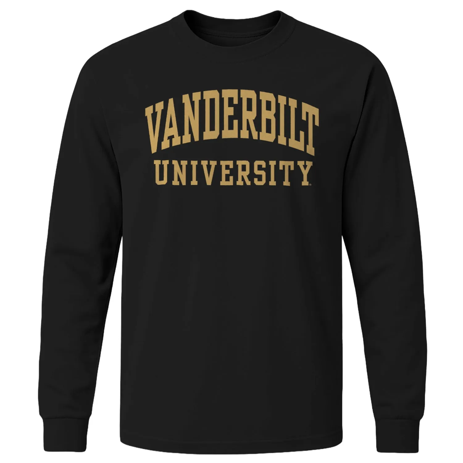 Vanderbilt University Classic Long Sleeve T-Shirt (Black) sold by Barnesmith