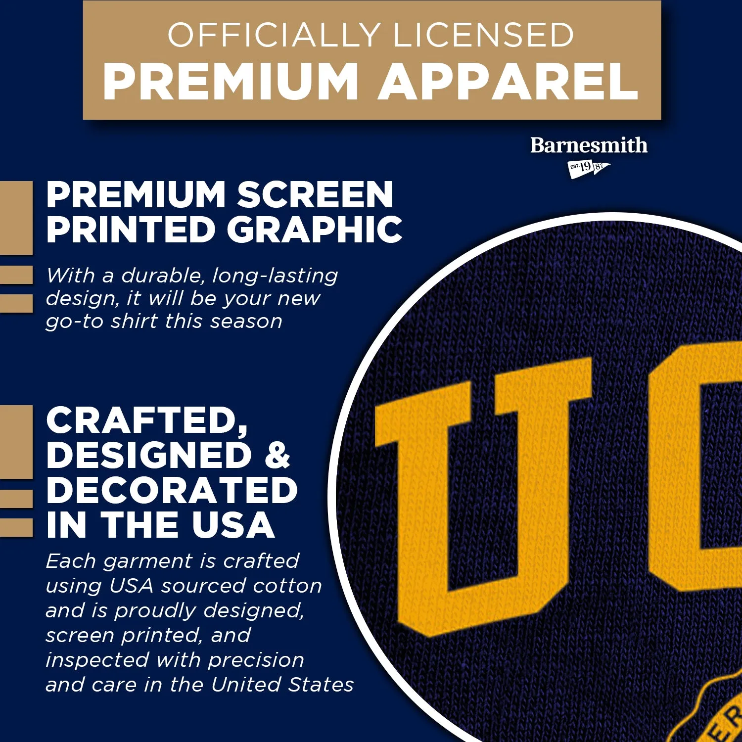 UC Santa Barbara Heritage T-Shirt (Navy) sold by Barnesmith product image thumbnail 4