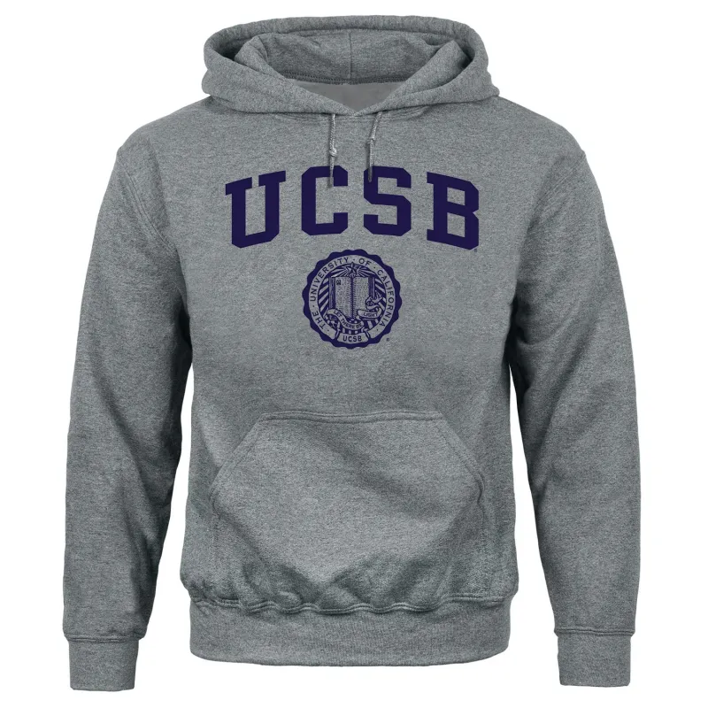 UC Santa Barbara Heritage Hooded Sweatshirt (Charcoal Grey) sold by Barnesmith