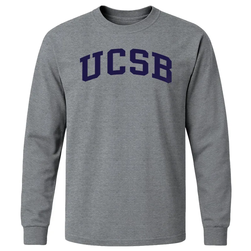 UC Santa Barbara Classic Long Sleeve T-Shirt (Charcoal Grey) sold by Barnesmith