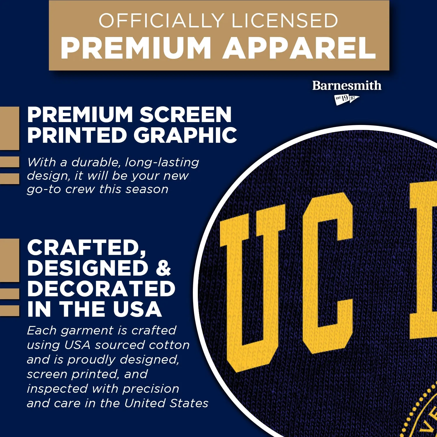 UC Irvine Heritage Sweatshirt (Navy) sold by Barnesmith product image thumbnail 4