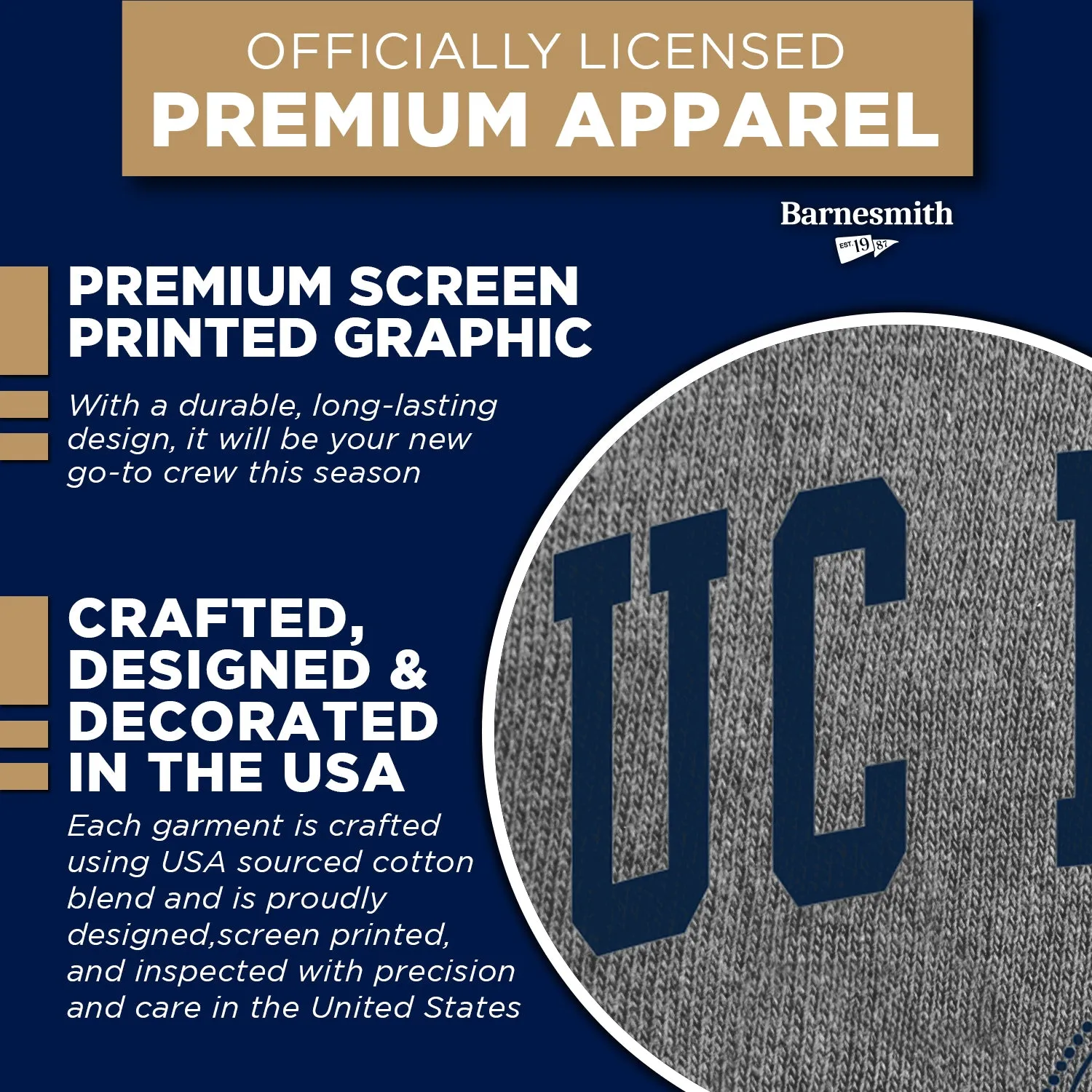UC Irvine Heritage Sweatshirt (Charcoal Grey) sold by Barnesmith product image thumbnail 4