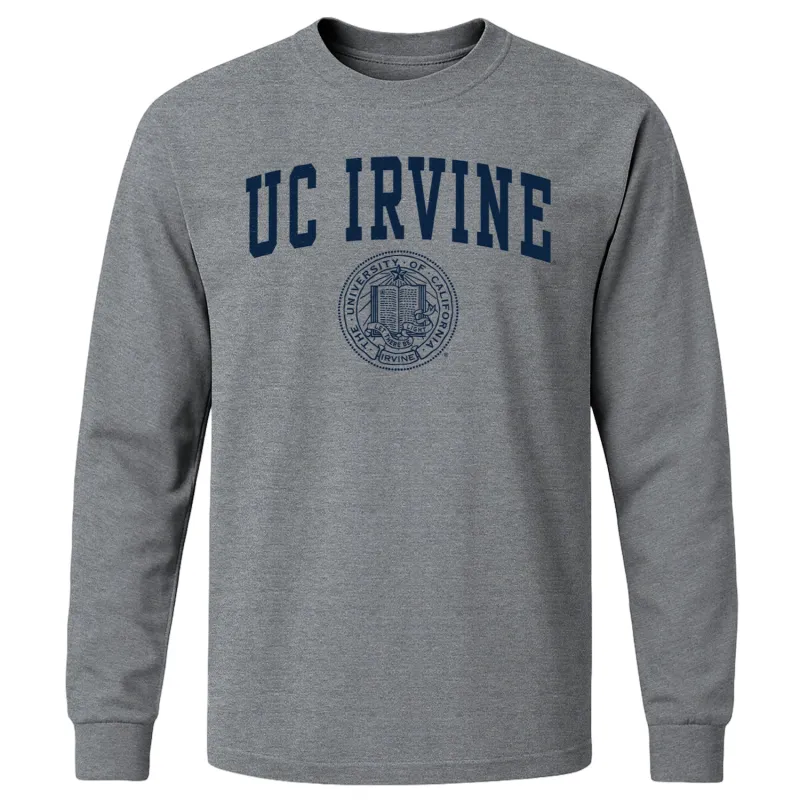 UC Irvine Heritage Long Sleeve T-Shirt (Charcoal Grey) sold by Barnesmith