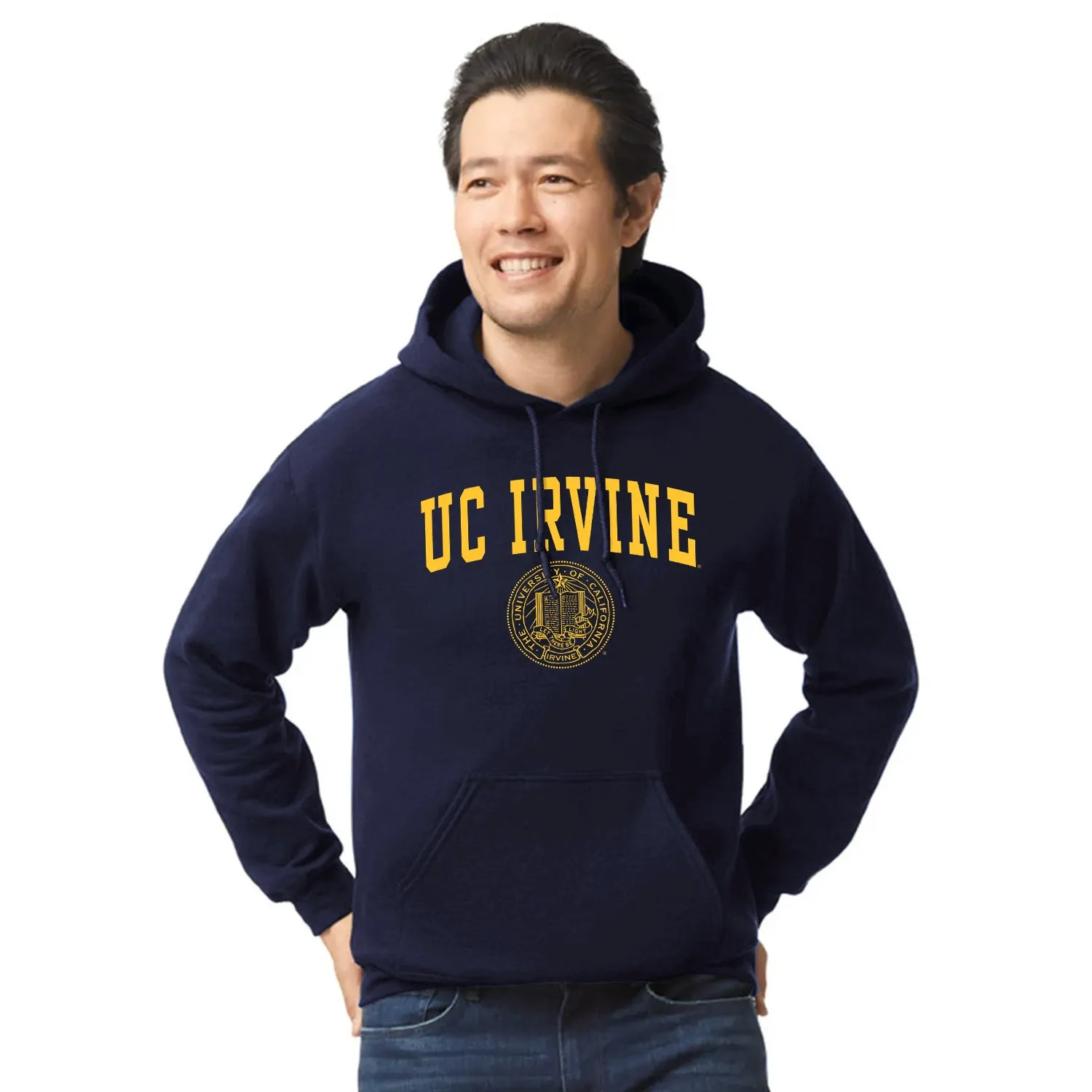 UC Irvine Heritage Hooded Sweatshirt (Navy) sold by Barnesmith product image thumbnail 2