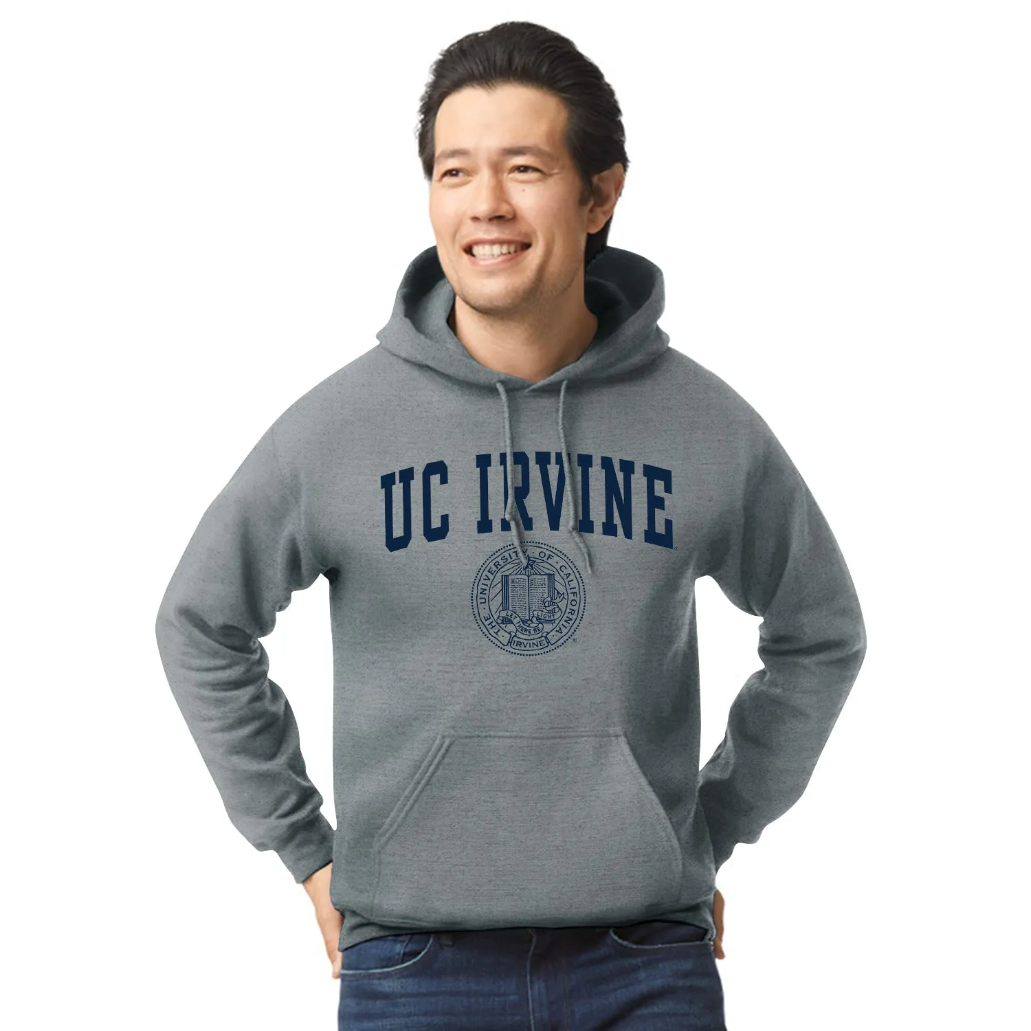 UC Irvine Heritage Hooded Sweatshirt (Charcoal Grey) sold by Barnesmith product image thumbnail 2