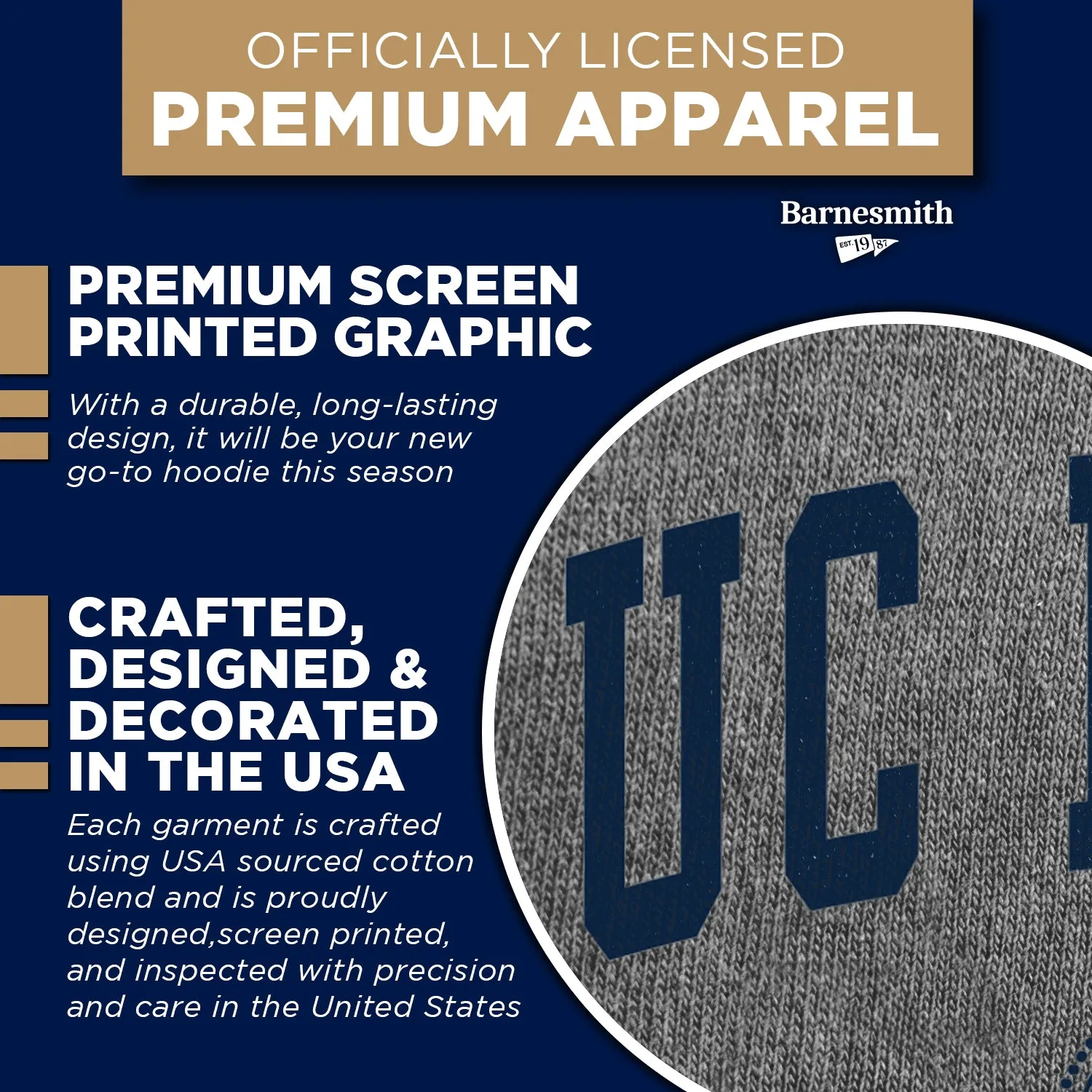 UC Irvine Heritage Hooded Sweatshirt (Charcoal Grey) sold by Barnesmith product image thumbnail 4