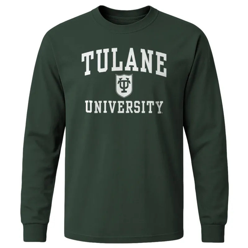 Tulane University Heritage Long Sleeve T-Shirt (Hunter Green) sold by Barnesmith