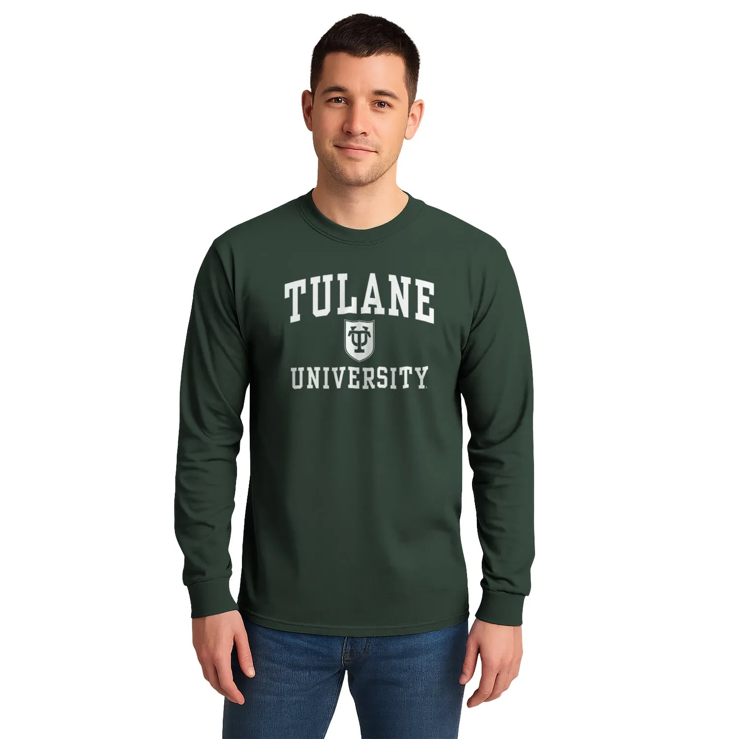 Tulane University Heritage Long Sleeve T-Shirt (Hunter Green) sold by Barnesmith product image thumbnail 2