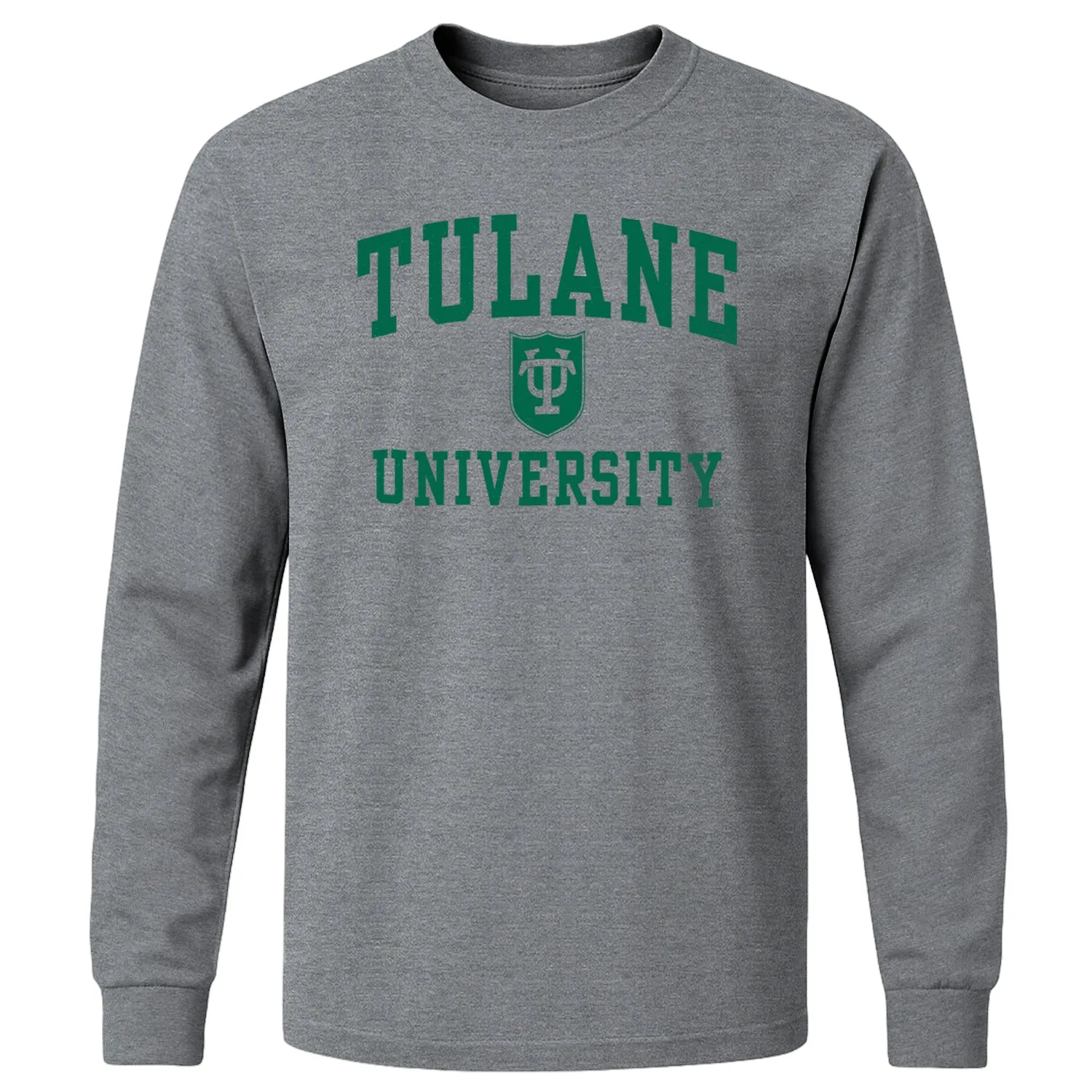 Tulane University Heritage Long Sleeve T-Shirt (Charcoal Grey) sold by Barnesmith