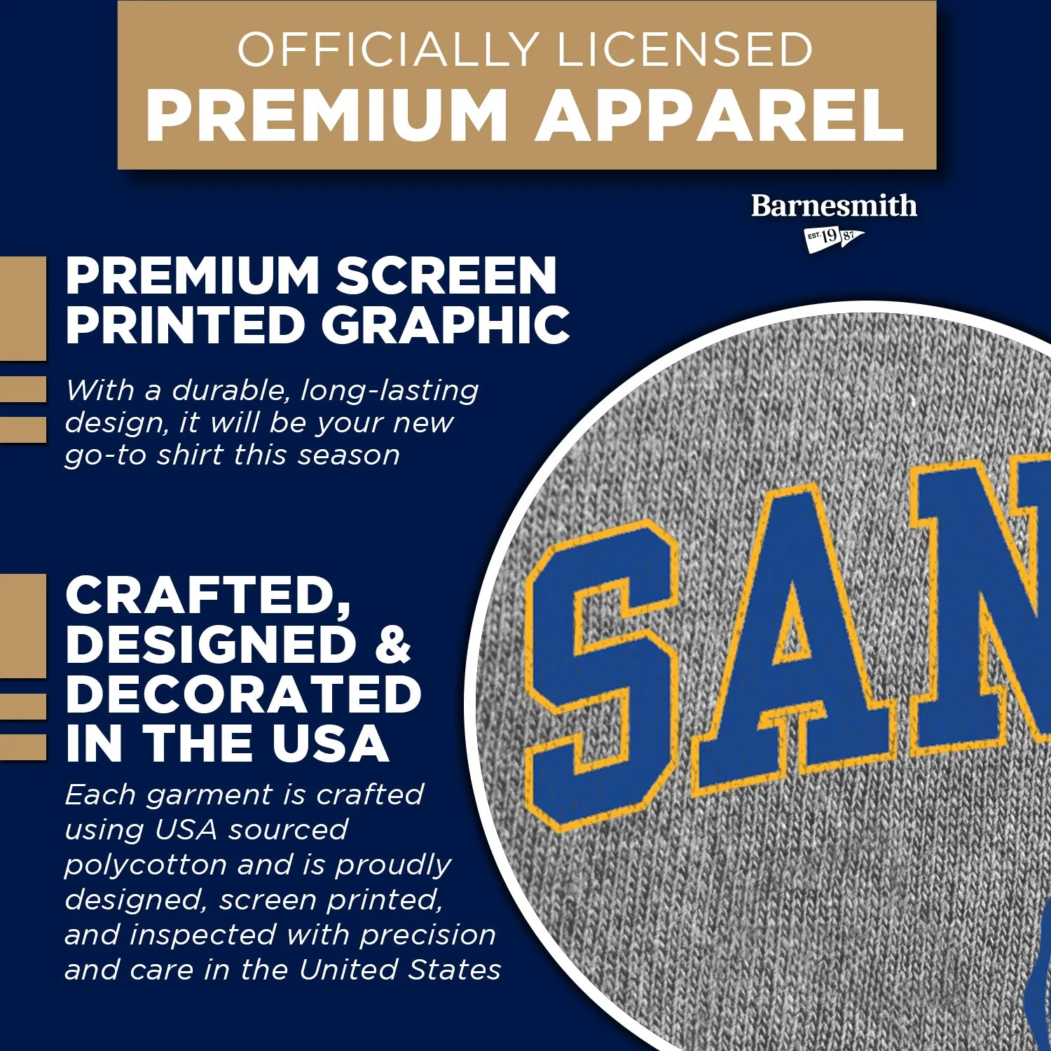 San Jose State University Heritage T-Shirt (Charcoal Grey) sold by Barnesmith product image thumbnail 4