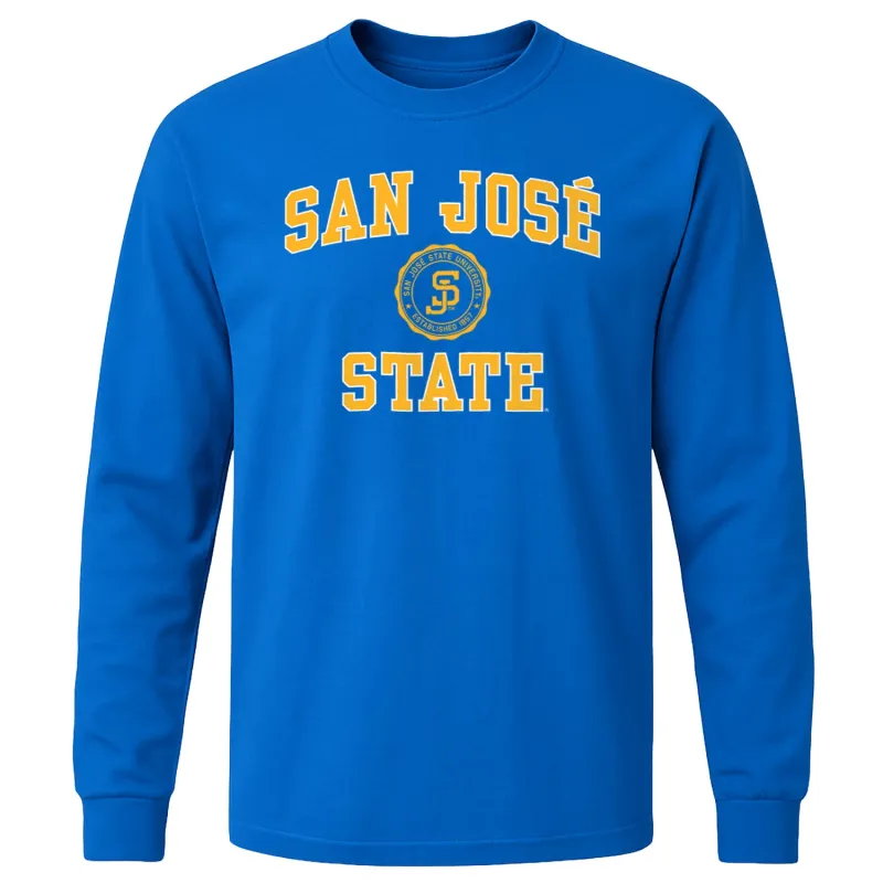 San Jose State University Heritage Long Sleeve T-Shirt (Royal Blue) sold by Barnesmith