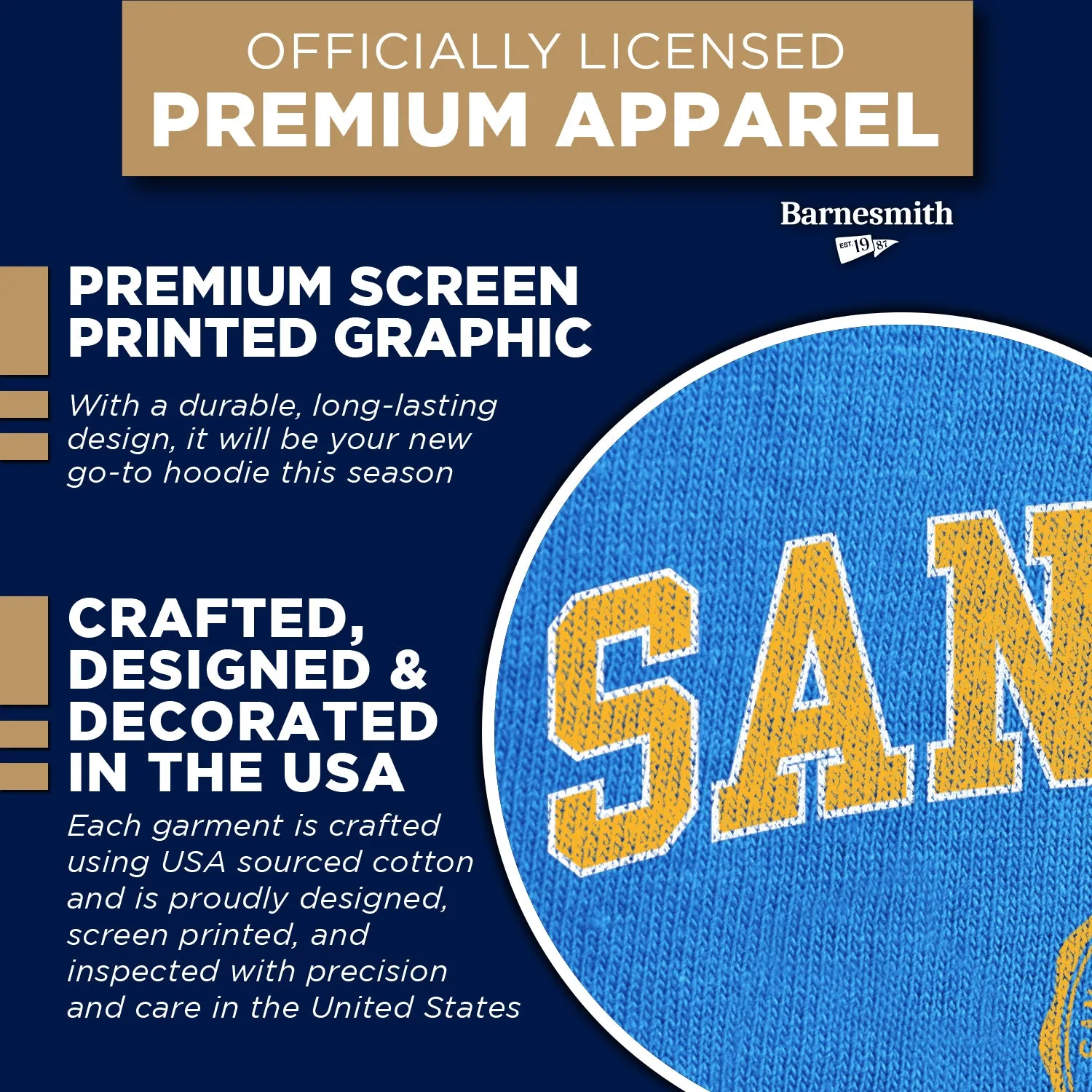 San Jose State University Heritage Hooded Sweatshirt (Royal Blue) sold by Barnesmith product image thumbnail 4
