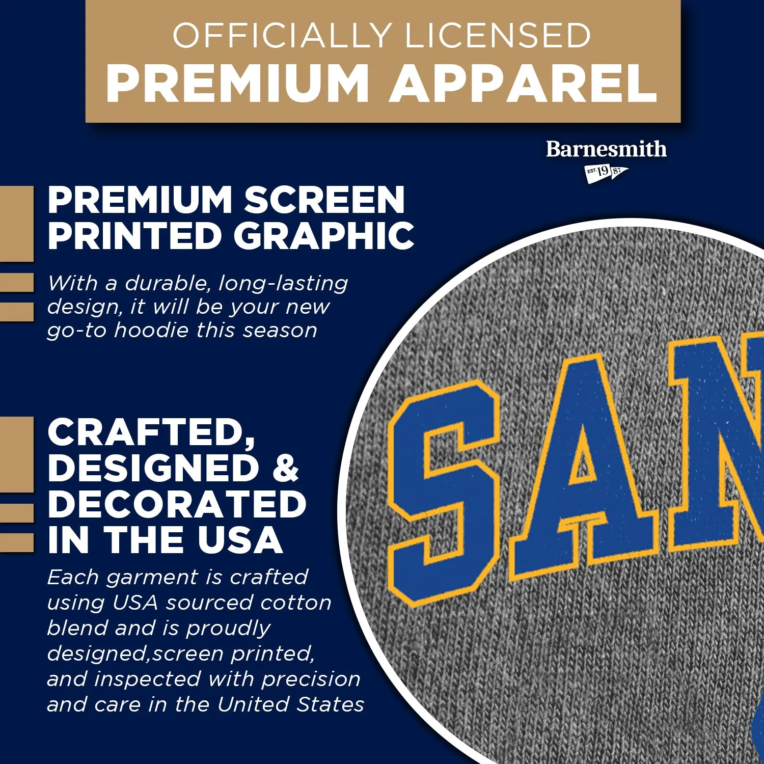 San Jose State University Heritage Hooded Sweatshirt (Charcoal Grey) sold by Barnesmith product image thumbnail 4