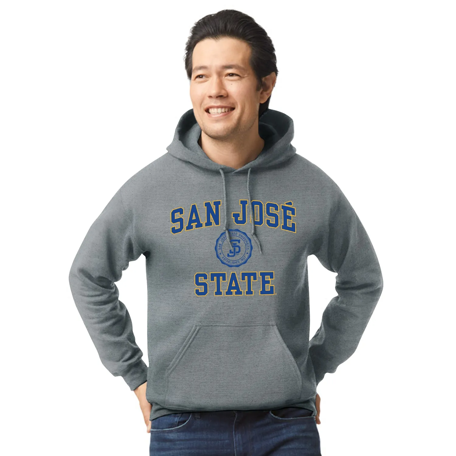 San Jose State University Heritage Hooded Sweatshirt (Charcoal Grey) sold by Barnesmith product image thumbnail 2
