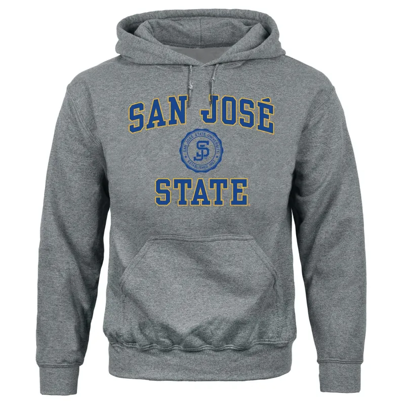 San Jose State University Heritage Hooded Sweatshirt (Charcoal Grey) sold by Barnesmith
